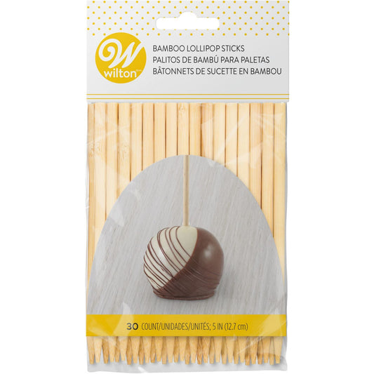 Bamboo Lollipop Sticks 5in 30pk