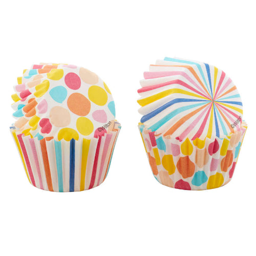 Mini Baking Cups- Dot Stripe 100ct