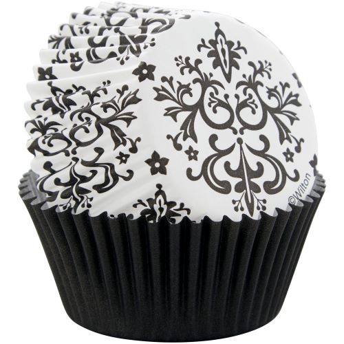 Std Baking Cups- Damask 75ct