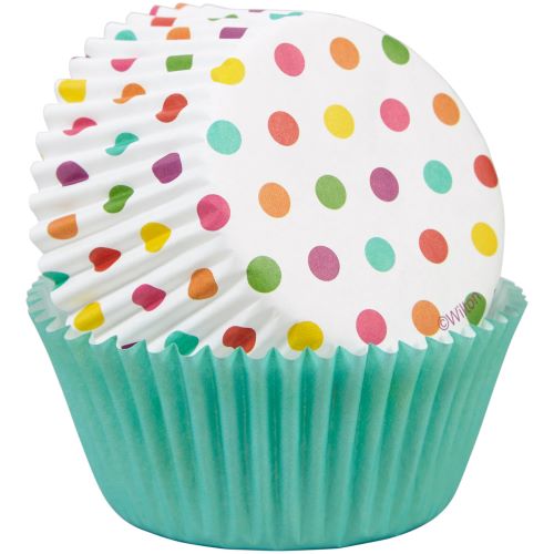 Std Baking Cups- Solid Dots 75ct