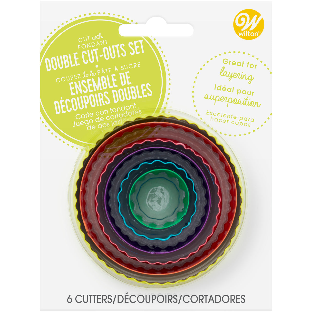 Fondant Cut-Out Set 6pc- Round