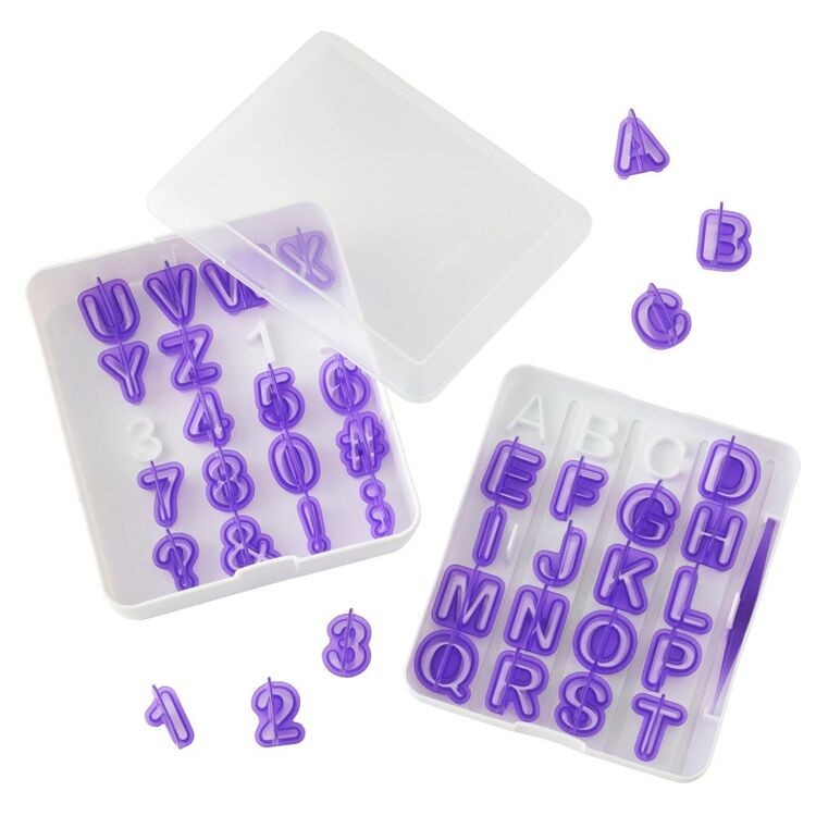 Alphabet & Number Cut Outs With Case