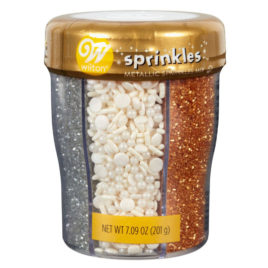 Metallic Sprinkles Mix with Turning Lid 6-Cell