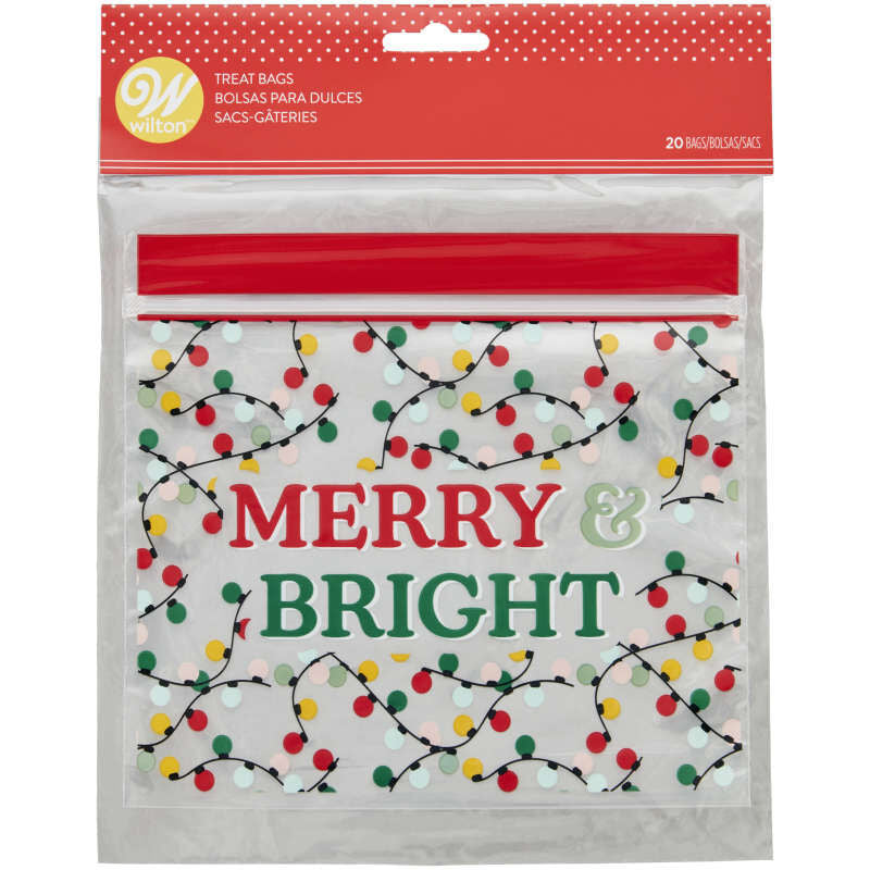 Resealable Treat Bag Merry and Bright 20ct