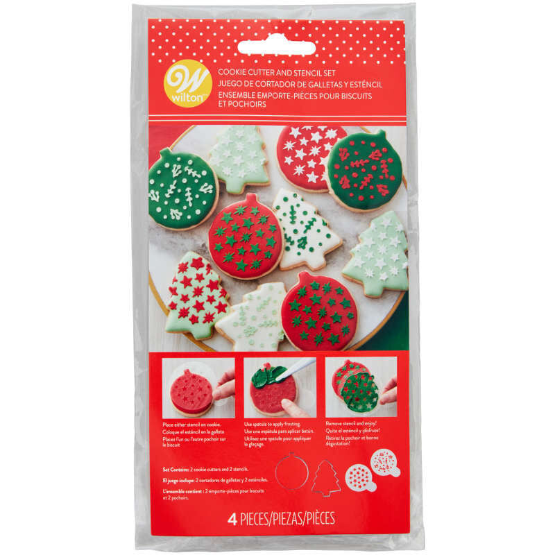 Tree & Ornament Stencil Cutter Set 4ct