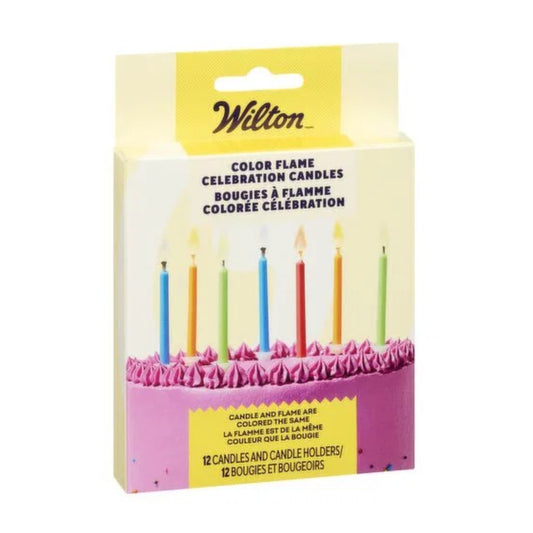 Colour Flame Candles 12pk