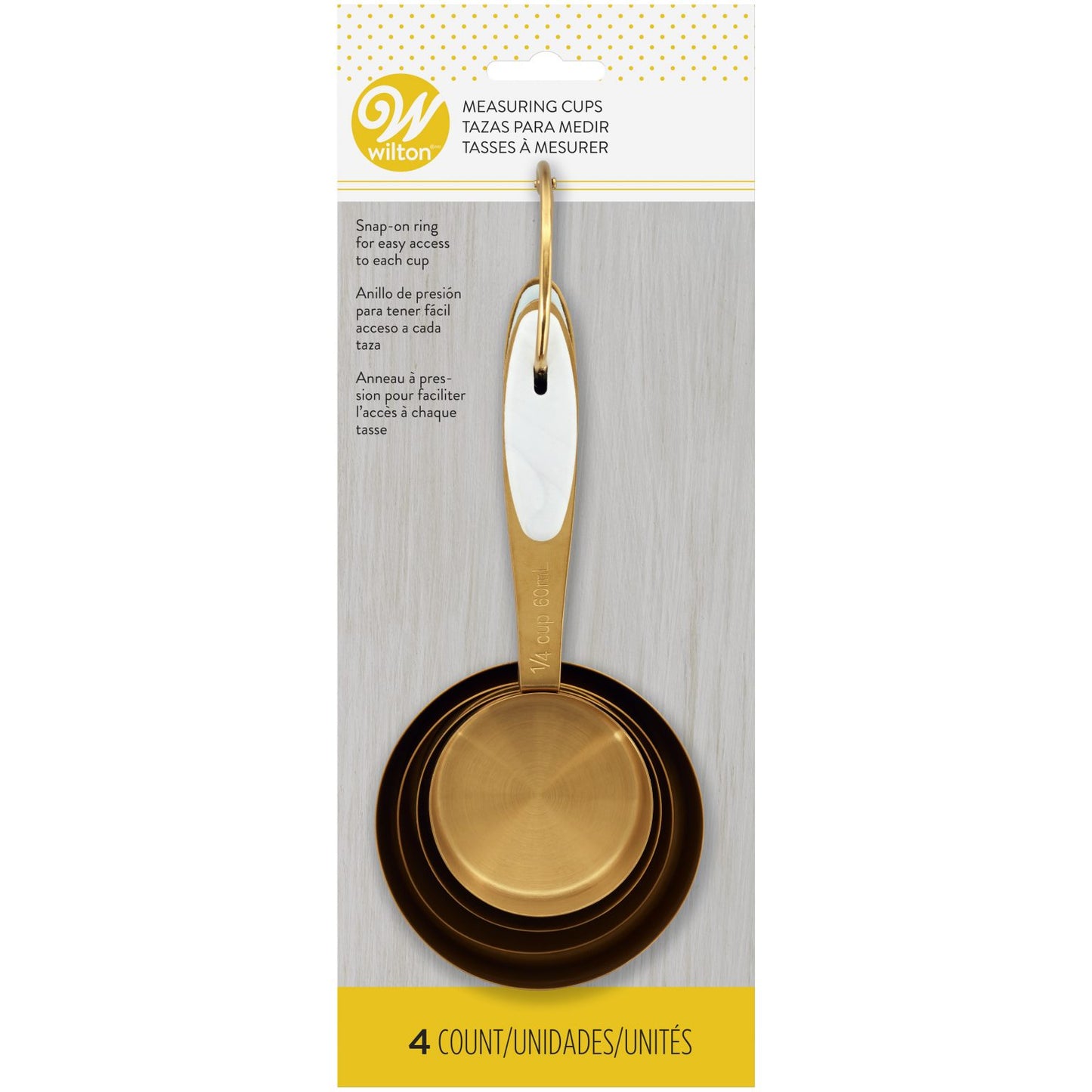 Gold Measuring Cup Set 4pc