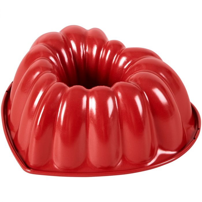 Heart Fluted Tube Red 8in