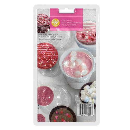 Hot Choc Bomb Mould Valentines 2pc 3D