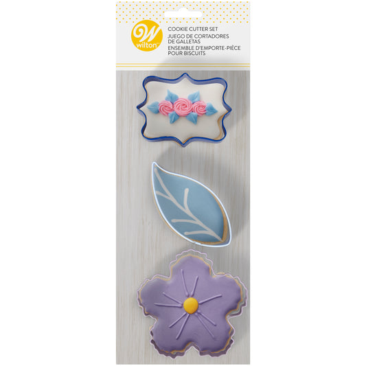 Cookie Cutter Set - Floral Plaque 3pc