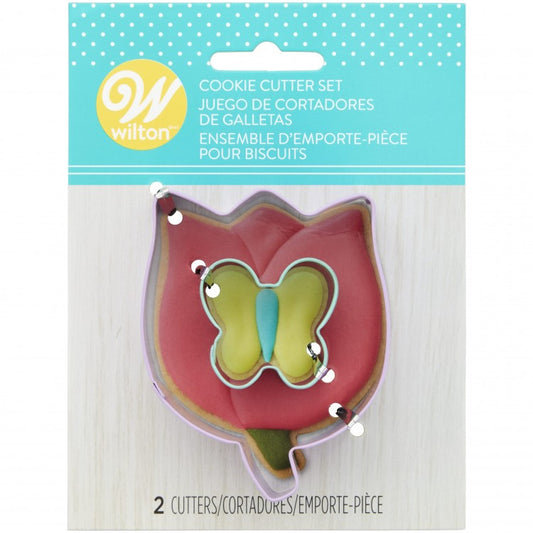 Flower Butterfly Metal CC Set 2pc