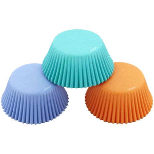 Std Baking Cups- Orange Green Blue 75ct