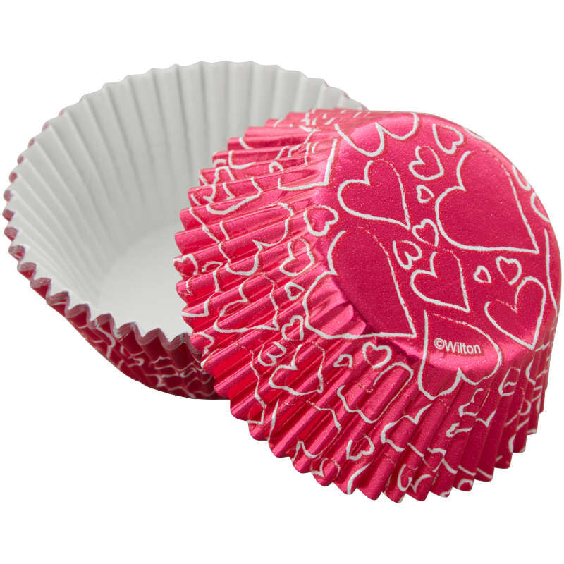 Std Cup- Pink Heart Foil 24ct