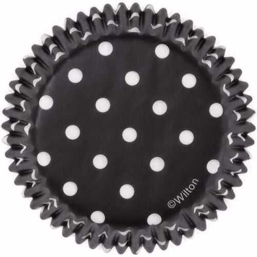 Mini Baking Cups- Blk Dots 100ct