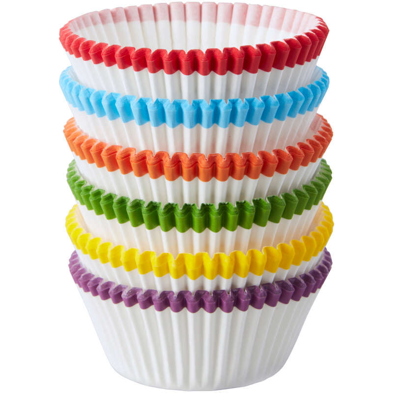 Std Baking Cups- White Colour Rim 150ct