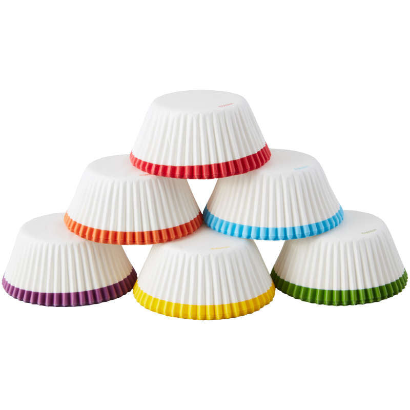 Std Baking Cups- White Colour Rim 150ct