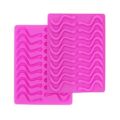 Silicone Gummy Worm Mould 2pk