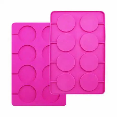 Silicone Round Lollipop Mould 8 cav 2pk