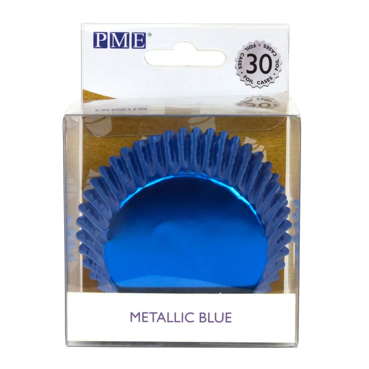 Cupcake Cases Foil - Metallic Blue 30pk