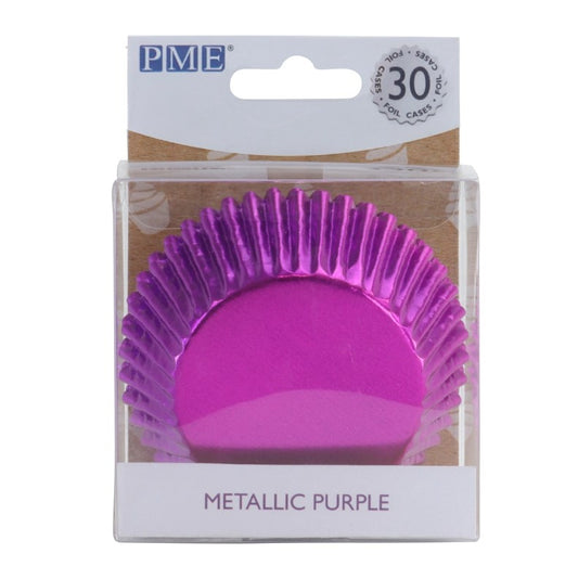 Cupcake Cases Foil - Metallic Purple 30pk