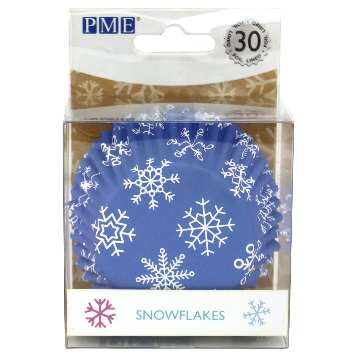 Cupcake Cases Foil Lined- Snowflakes 30pk