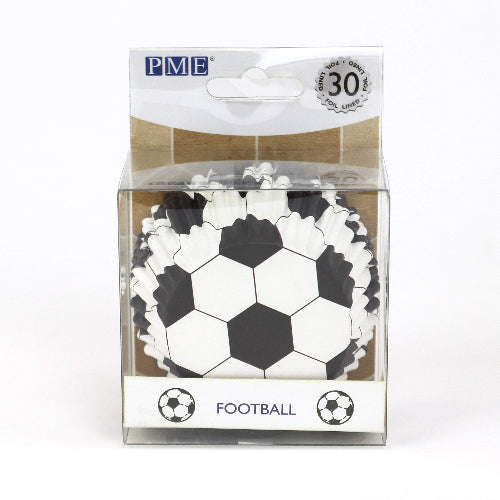 Cupcake Cases Foil Lined - Football 30pk