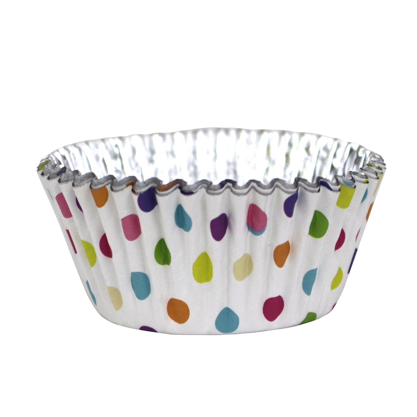 Cupcake Cases Foil - Multi Dots 30pk