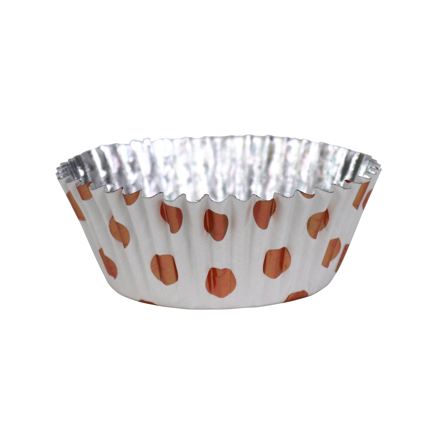 Cupcake Cases Foil - Rose Gold Dots 30pk