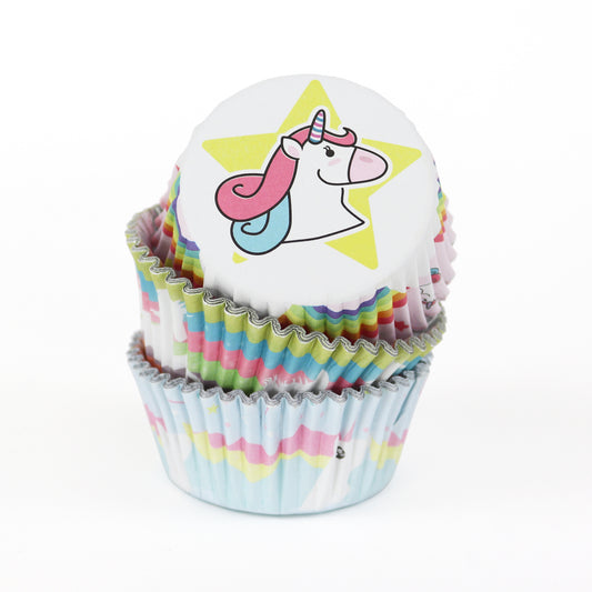 Cupcake Cases Foil- Unicorn 60pk