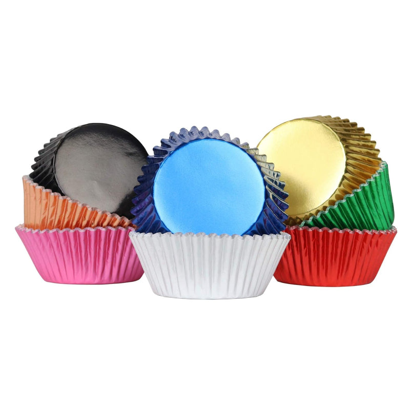 Cupcake Cases Foil- Multi Metallic 100pk