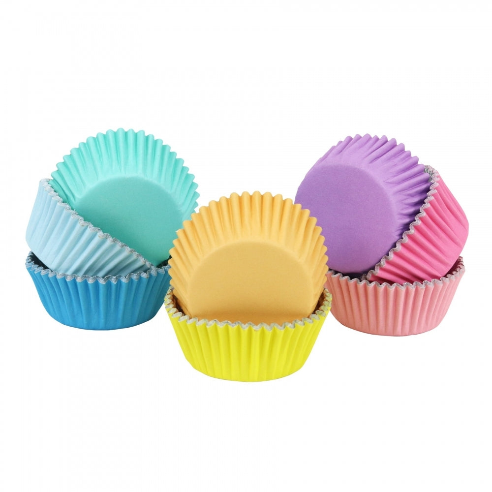 Cupcake Cases Foil - Pastel 100pk