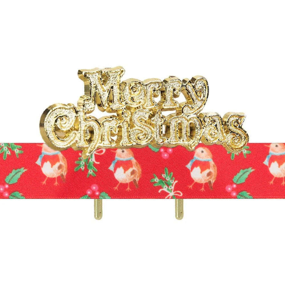 Sweet Christmas Robin Ribbon and Motto Kit