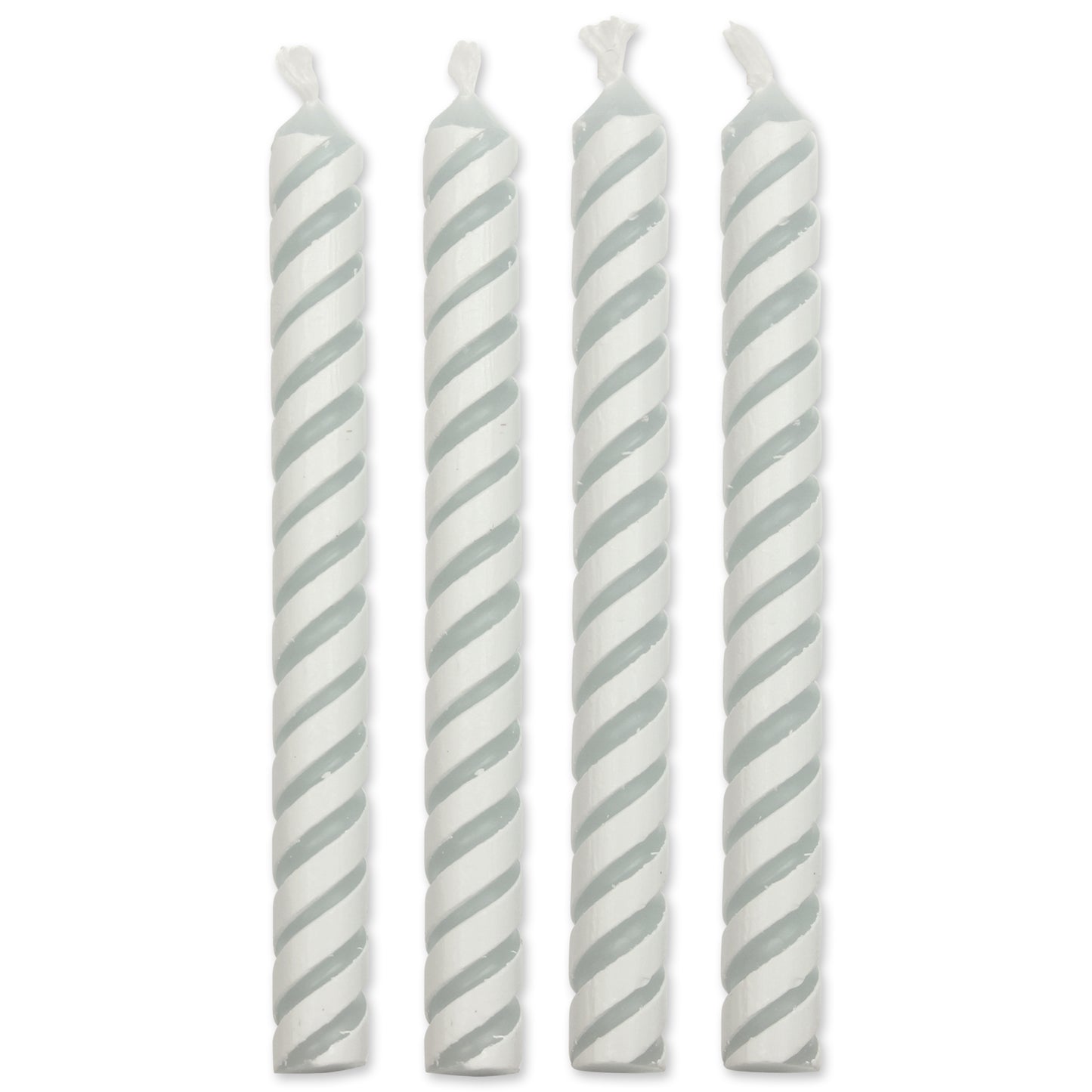 Candles- White Medium Striped 24pk