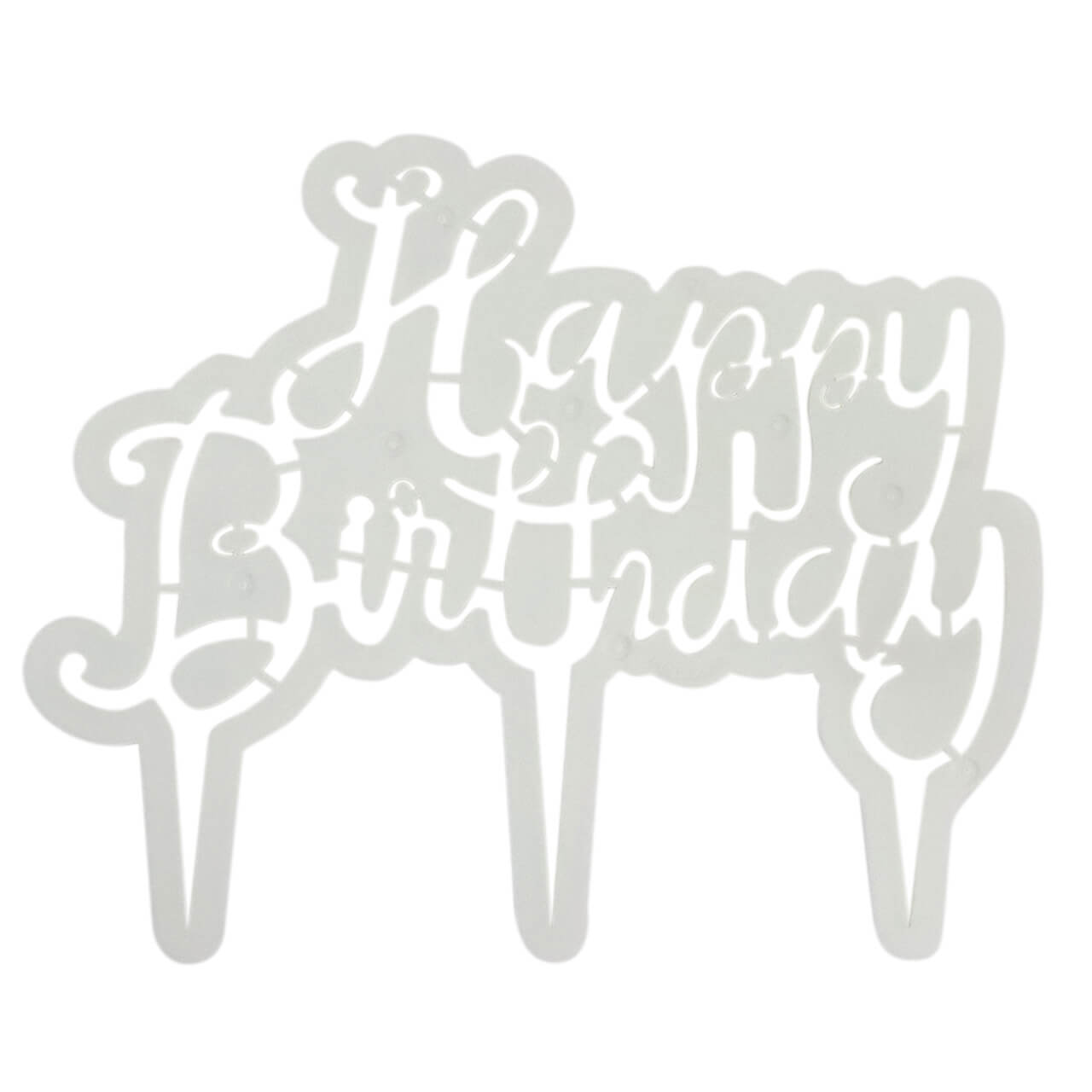 Cake Topper Cutter Happy Birthday Script