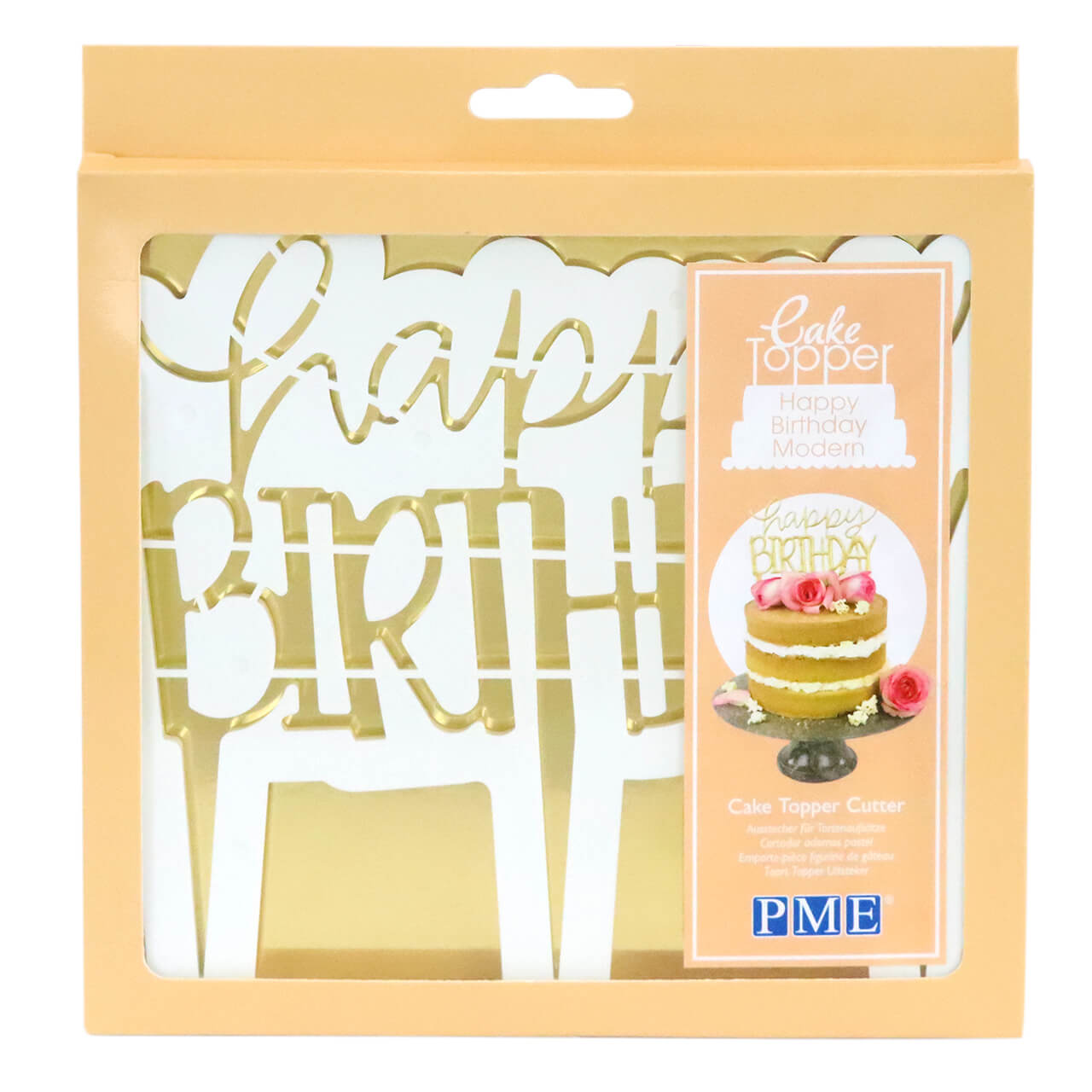 Cake Topper Cutter Happy Birthday Modern