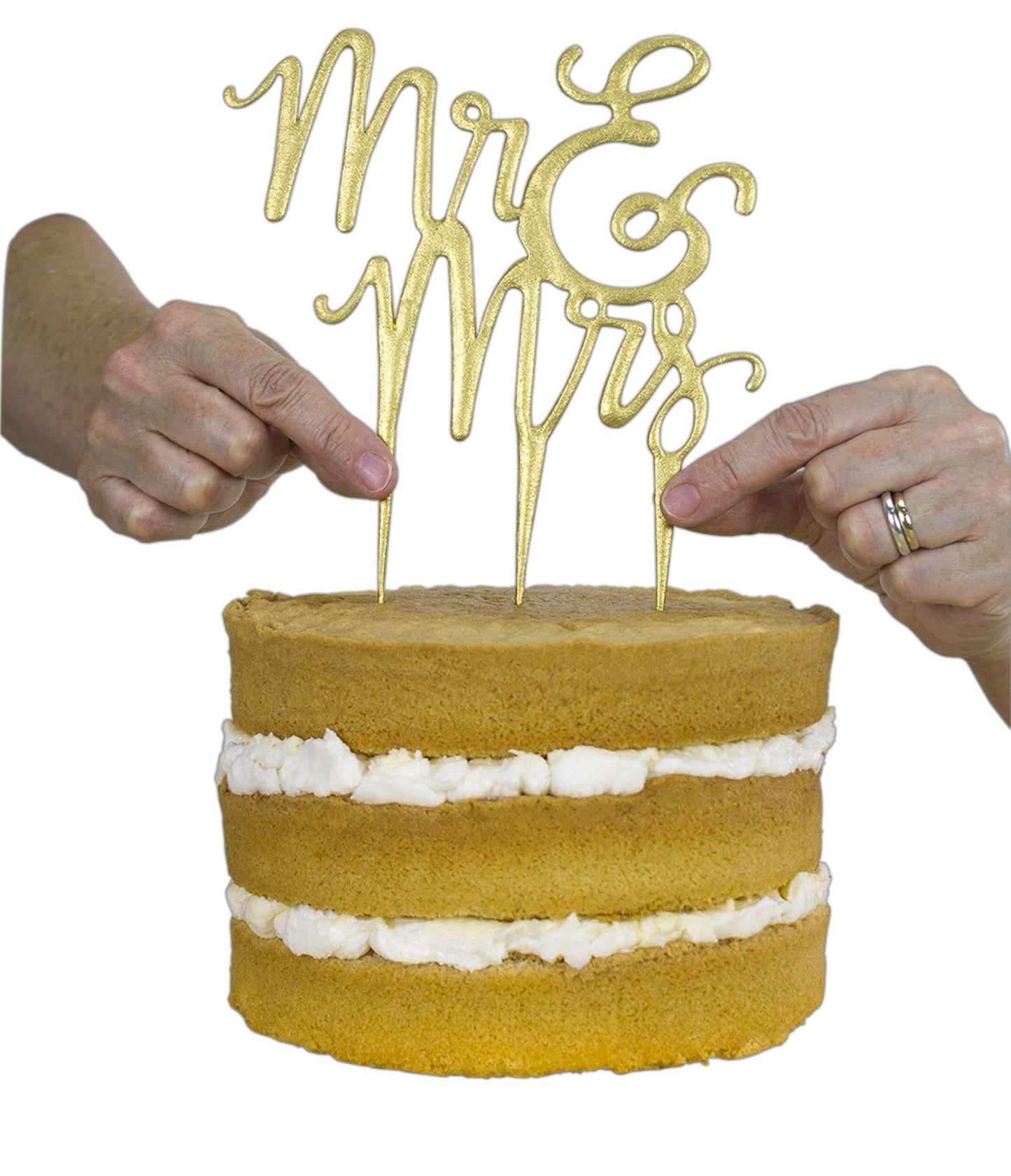 Cake Topper Cutter Mr & Mrs Script