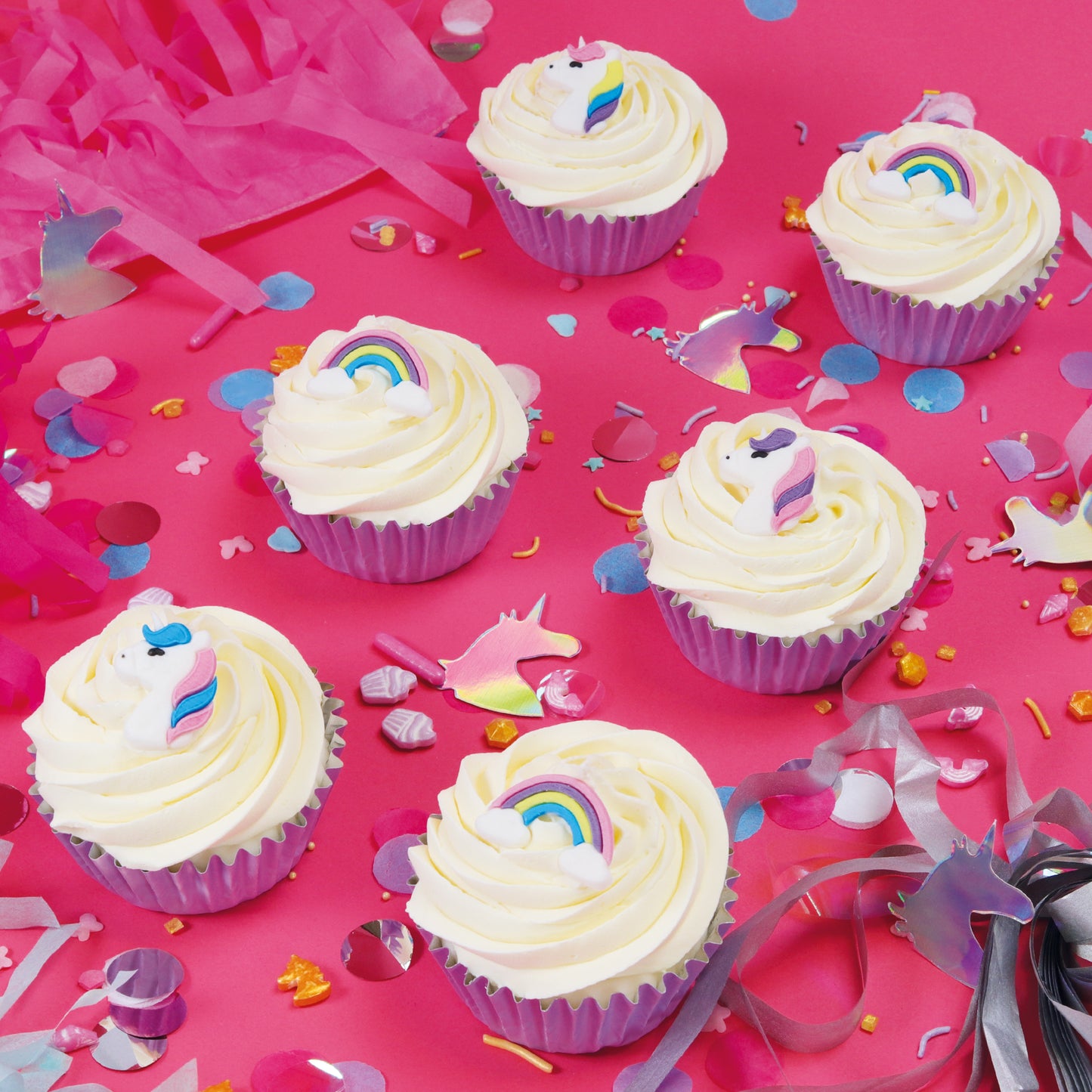 Edible Cupcake Toppers Unicorn Pk/6