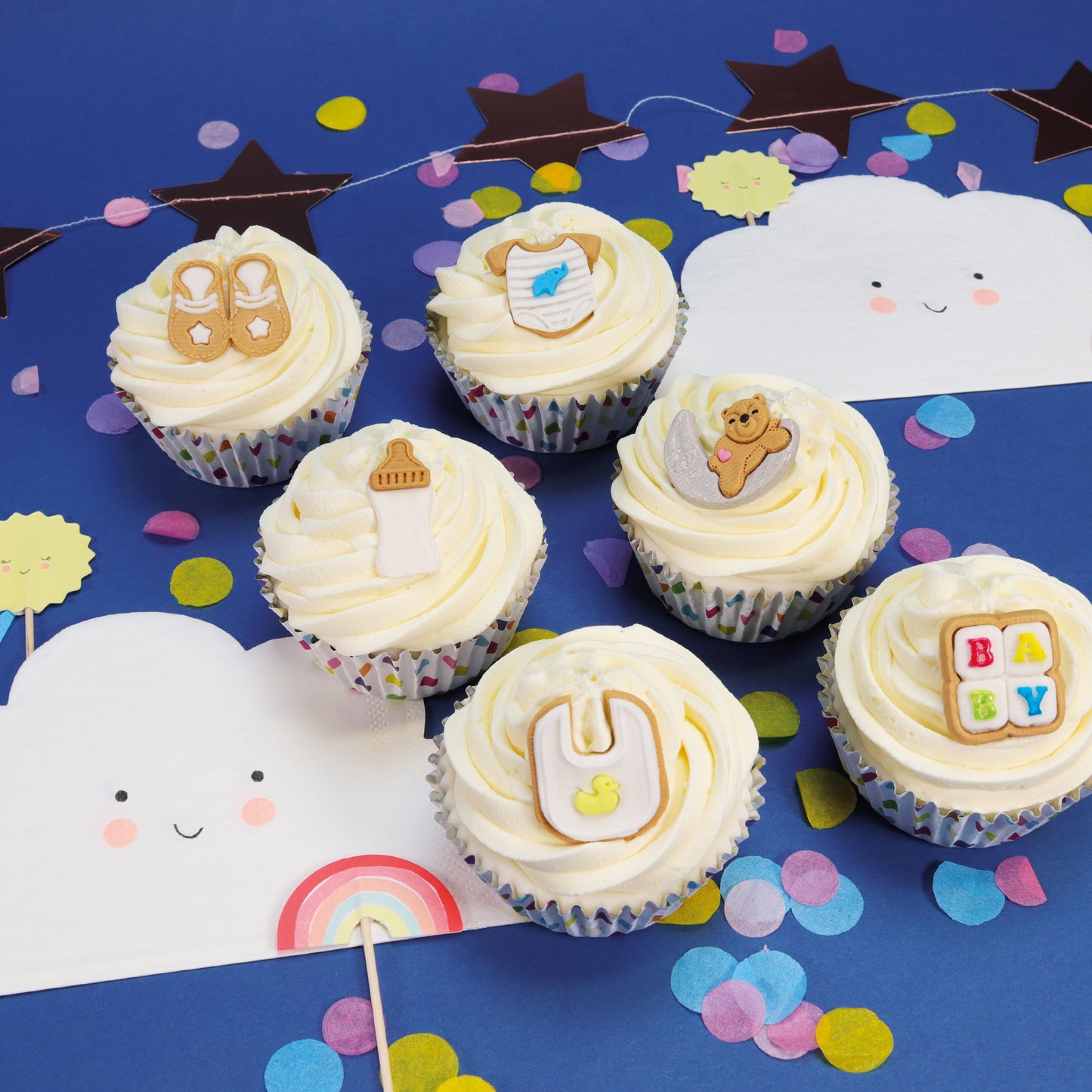 Edible Cupcake Toppers Baby Pk/6