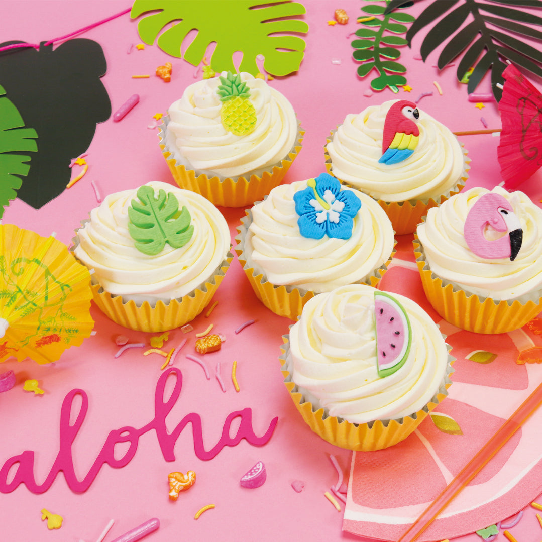 Edible Cupcake Toppers Tropical Pk/6