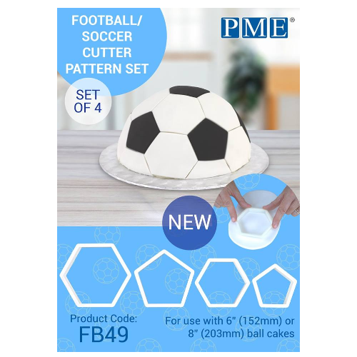 Football/Soccer Pattern Cutter 4pc