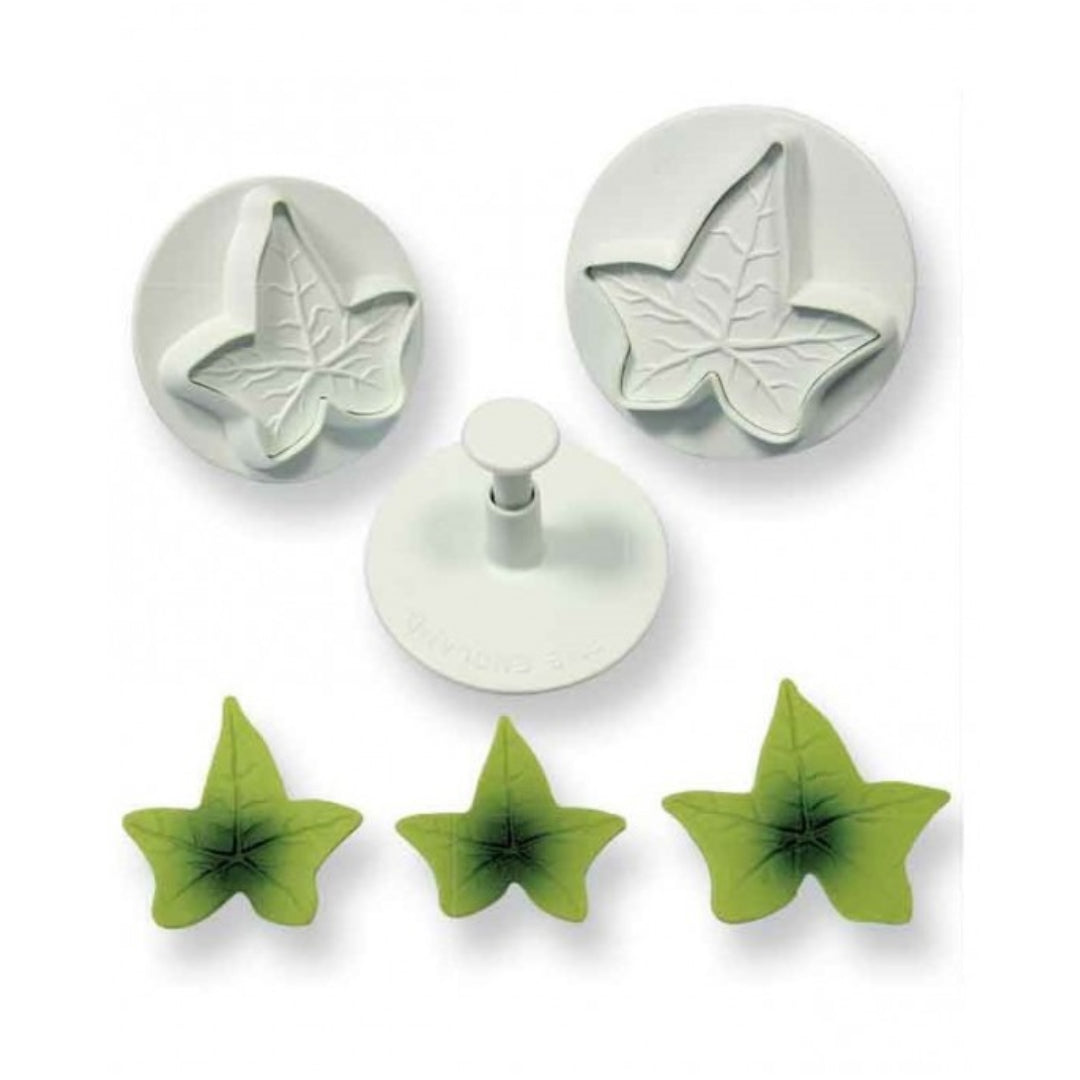 Plunger Cutter Veined Ivy Leaf Large Set 3