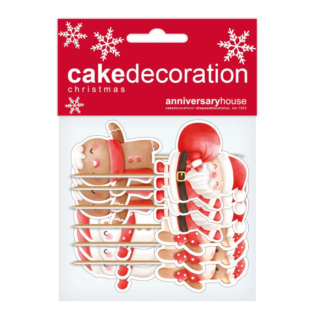 Santa and Friends Cupcake Toppers 12pk