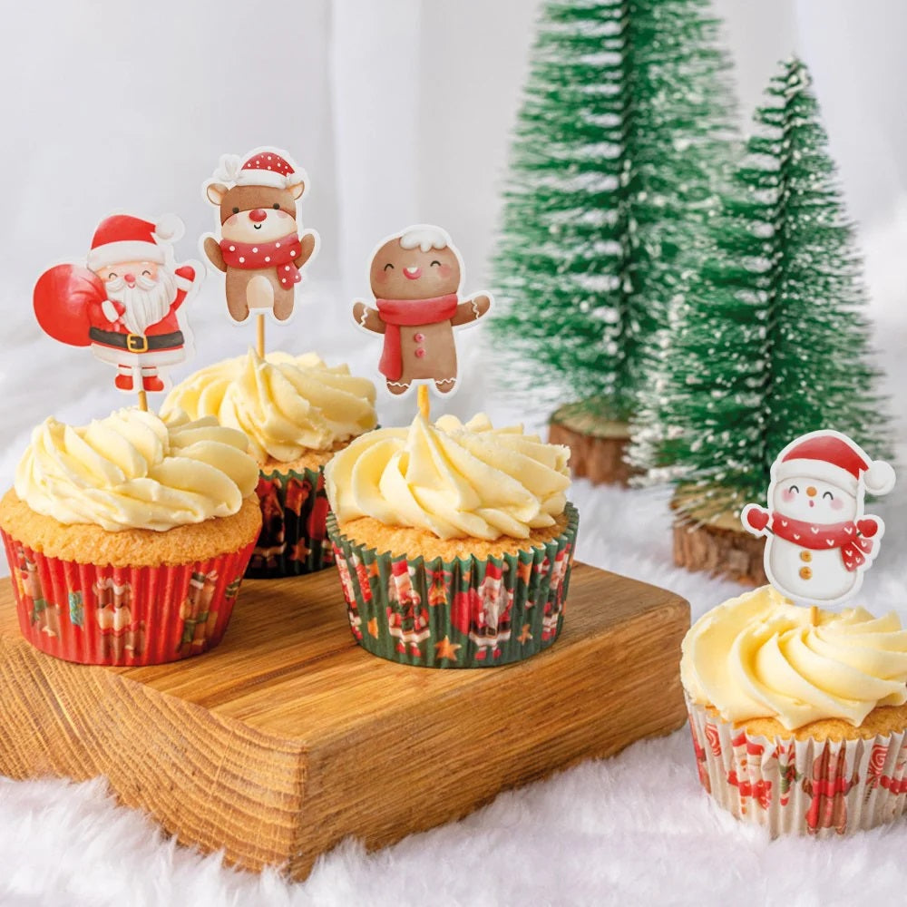 Santa and Friends Cupcake Toppers 12pk