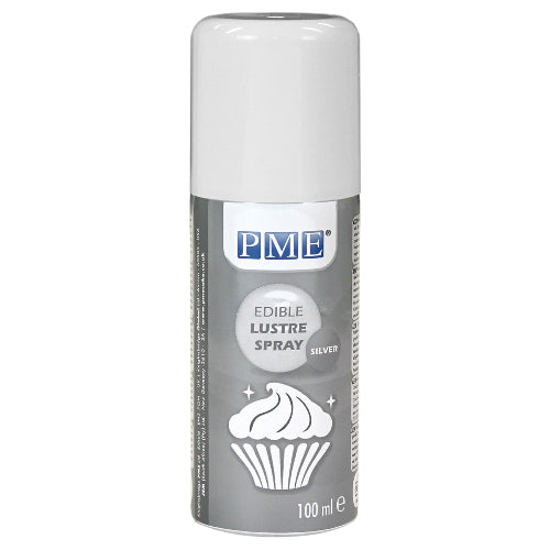 Edible Lustre Spray - Silver 100ml