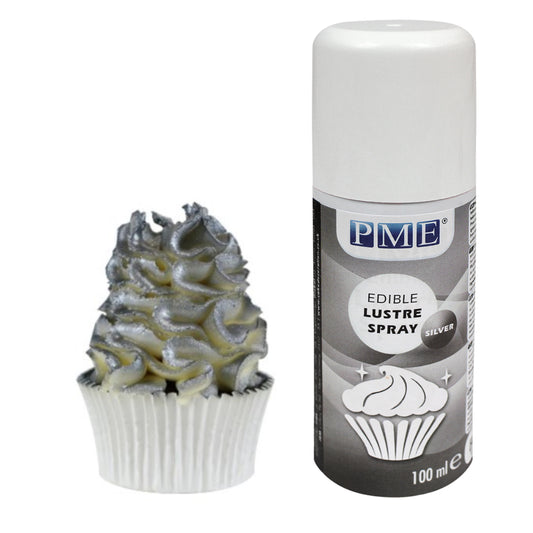 Edible Lustre Spray - Silver 100ml