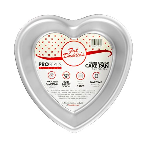 Heart cake pan solid bottom 8 x 3