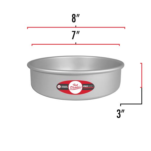 Round cake pan solid bottom 7 x 3