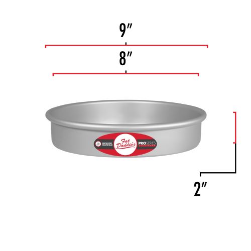 Round cake pan solid bottom 8 x 2