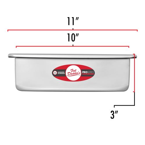 Square cake pan solid bottom 10x10x3