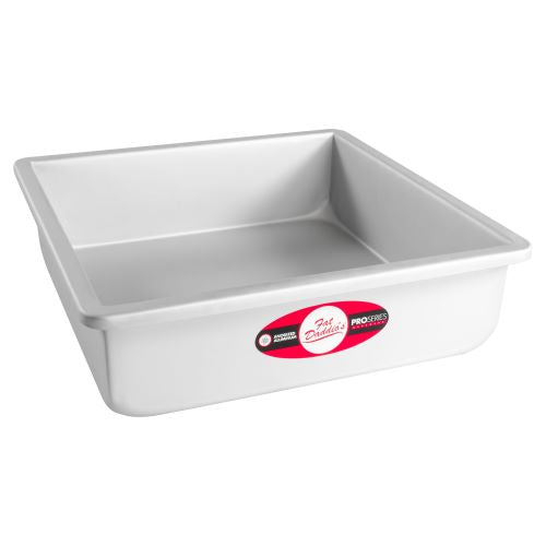 Square cake pan solid bottom 10x10x3